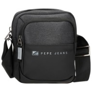 τσάντα ώμου pepe jeans jarvis joumma 15×19.5×6cm 7125231-black ανδρικό