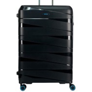 σκληρή βαλίτσα bg berlin τροχ.76x40x20.5cm 4ρόδες ted bg003-13-28black-black