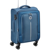 βαλίτσα καμπίνας delsey τροχήλατη 55x35x24 με 4 διπλές ρόδες caracas 390780102ε9-night blue