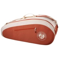 τσάντα τένις wilson 6pack roland garros 2025 wr8045401-cream / cl