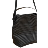 τσάντα ώμου attrattivo με εφέ πλέξης 9t23443-black γυναικείο