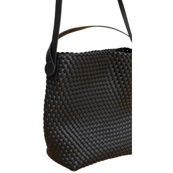 τσάντα ώμου attrattivo με εφέ πλέξης 9t23443-black γυναικείο