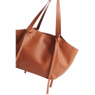 τσάντα ώμου ale με δερμάτινη όψη 8t23467-brown γυναικείο