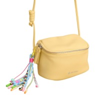 τσάντα ώμου attrattivo με διακοσμητικό μπρελόκ 9t23449-yellow γυναικείο
