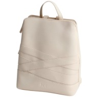 τσάντα πλάτης ale με δερμάτινη όψη 8t23463-ice γυναικείο