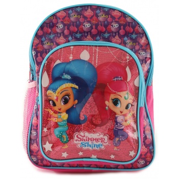 σχολική τσάντα shimmer & shine νηπιαγωγείου 31cm με γκλίτερ