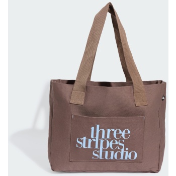 adidas w three stripes studio canvas tote bag