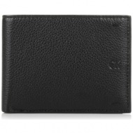 δερμάτινο πορτοφόλι calvin klein pebbled leather billfold w coin k40k400665