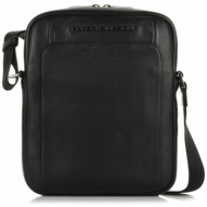 δερμάτινο τσαντάκι χιαστί porsche design roadster leather shoulderbag xs ole01510-001 black