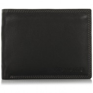 δερμάτινο πορτοφόλι με flap roncato r15004 150 nero