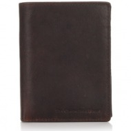 δερμάτινο πορτοφόλι κάθετο με flap the chesterfield brand hazel c08.0403 00 brown