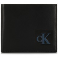 σετ δερμάτινο πορτοφόλι με μπρελόκ calvin klein bilfold w/coin carabiner key fob k50k10164 bds