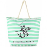 τσάντα θαλάσσης beverly hills polo club bh-3351 verde