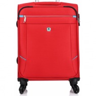 βαλίτσα μαλακή καμπίνας 55cm dielle cabin size set/300-55 rosso