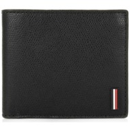 δερμάτινο πορτοφόλι μικρό με flap tommy hilfiger αμ0αμ08132 bds black