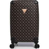 βαλίτσα σκληρή guess wilder travel medium ύψος 64εκ. twp7452982 brown