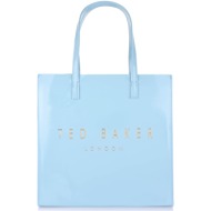 τσάντα ώμου ted baker crinkle large icon bag 271041 lt blue