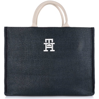 tote τσάντα tommy hilfiger beach tote aw0aw16410 dw6