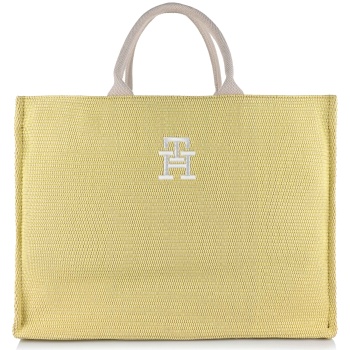 tote τσάντα tommy hilfiger beach tote aw0aw16410 zin