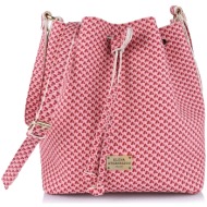 τσάντα πουγκί elena athanasiou cube pouch bag pink