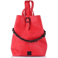 σακίδιο πλάτης elena athanasiou retro chain backpack red