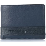 δερμάτινο πορτοφόλι με flap beverly hills polo club bh-1733 blue