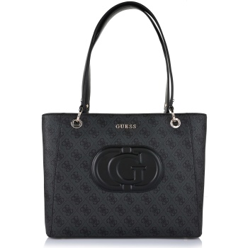 τσάντα ώμου guess eco mietta esg951325 coal logo/black