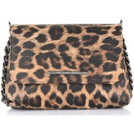 τσαντάκι ώμου-χιαστί christina malle envelope bag animal print