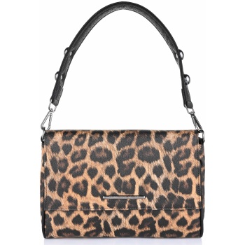 τσάντα ώμου christina malle messenger bag animal print