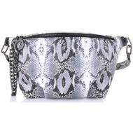 τσάντα μέσης christina malle street bag grey animal print