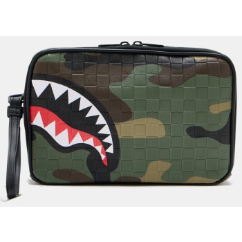 sprayground woodland camo check toiletry bag