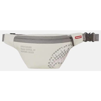 sprayground cream check shark central γυναικεία τσάντα