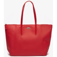 lacoste γυναικεία τσάντα ώμου `concept zip tote` - nf1888po κόκκινο