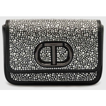 twinset γυναικεία τσάντα crossbody με all-over rhinestones