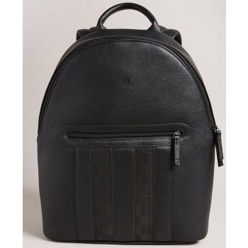 ted baker ανδρικό backpack μονόχρωμο με μοτίβο σκακιού και