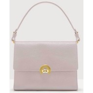 coccinelle γυναικεία τσάντα χειρός με μεταλλικό κούμπωμα `binxie` - e1p7p-180121 γκρι