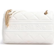 valentino γυναικεία τσάντα ώμου με καπιτονέ σχέδιο μονόχρωμη `ada` - 56kvbs51o05/ada λευκό