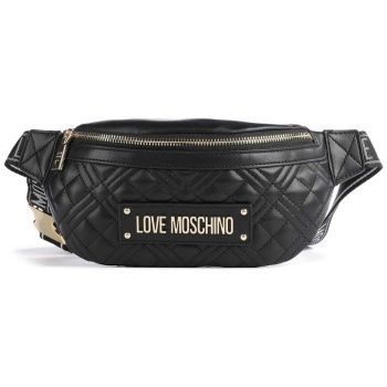 love moschino γυναικεία τσάντα μέσης μονόχρωμη με καπιτονέ
