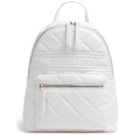 valentino γυναικείο backpack μονόχρωμο με all-over καπιτονέ σχέδιο `ada` - 55kvbs51o07/ada λευκό