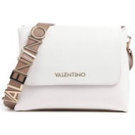 valentino γυναικεία τσάντα ώμου μονόχρωμη με μεταλλικό λογότυπο στο λουρί `alexia` - 55kvbs5a803/ale