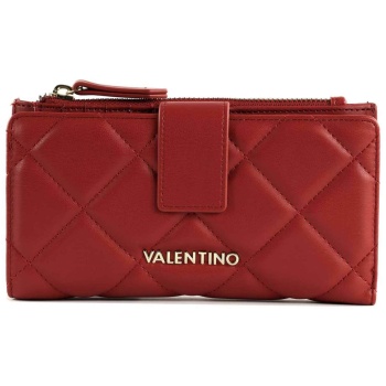 valentino γυναικείο πορτοφόλι μονόχρωμο με μεταλλικό