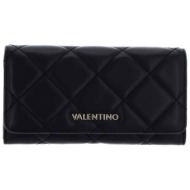 valentino γυναικείο πορτοφόλι με μεταλλικό λογότυπο μονόχρωμο `ocarina` - 55kvps3kk113r/o μαύρο