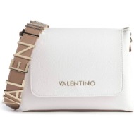 valentino γυναικεία mini τσάντα crossbody μονόχρωμη με μεταλλικό logo `alexia` - 55kvbs5a806/ale λευ