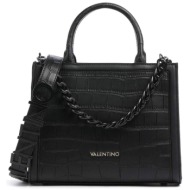valentino γυναικεία τσάντα χειρός μονόχρωμη με all-over croco print `surrey` - 55kvbs7lw01/sur μαύρο