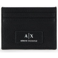 armani exchange ανδρική θήκη για κάρτες με logo patch - 9580533f867 μαύρο