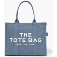 marc jacobs γυναικεία τσάντα χειρός με logo print `the large tote` - m0016156 μπλε