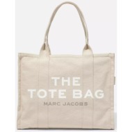 marc jacobs γυναικεία τσάντα χειρός με logo print `the large tote` - m0016156 μπεζ