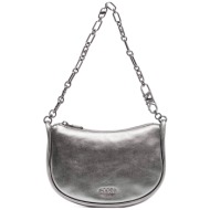 michael kors γυναικεία δερμάτινη τσάντα χειρός μονόχρωμη με μεταλλική λεπτομέρεια `kendall` - 32h3u8