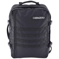 cabin zero unisex backpack μονόχρωμο με πλέγμα μπροστά και logo patch `military 36l` - cz181401