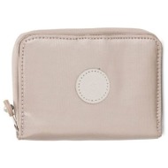 kipling γυναικείο πορτοφόλι μονόχρωμο με logo patch μπροστά `money love` - i7276-48i